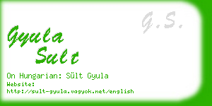 gyula sult business card